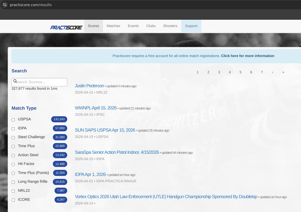 practiscore-reuslts-page